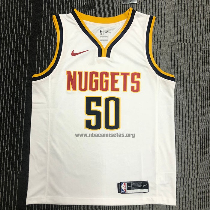 Camiseta Denver Nuggets Aaron Gordon NO 50 Association 2021 Blanco